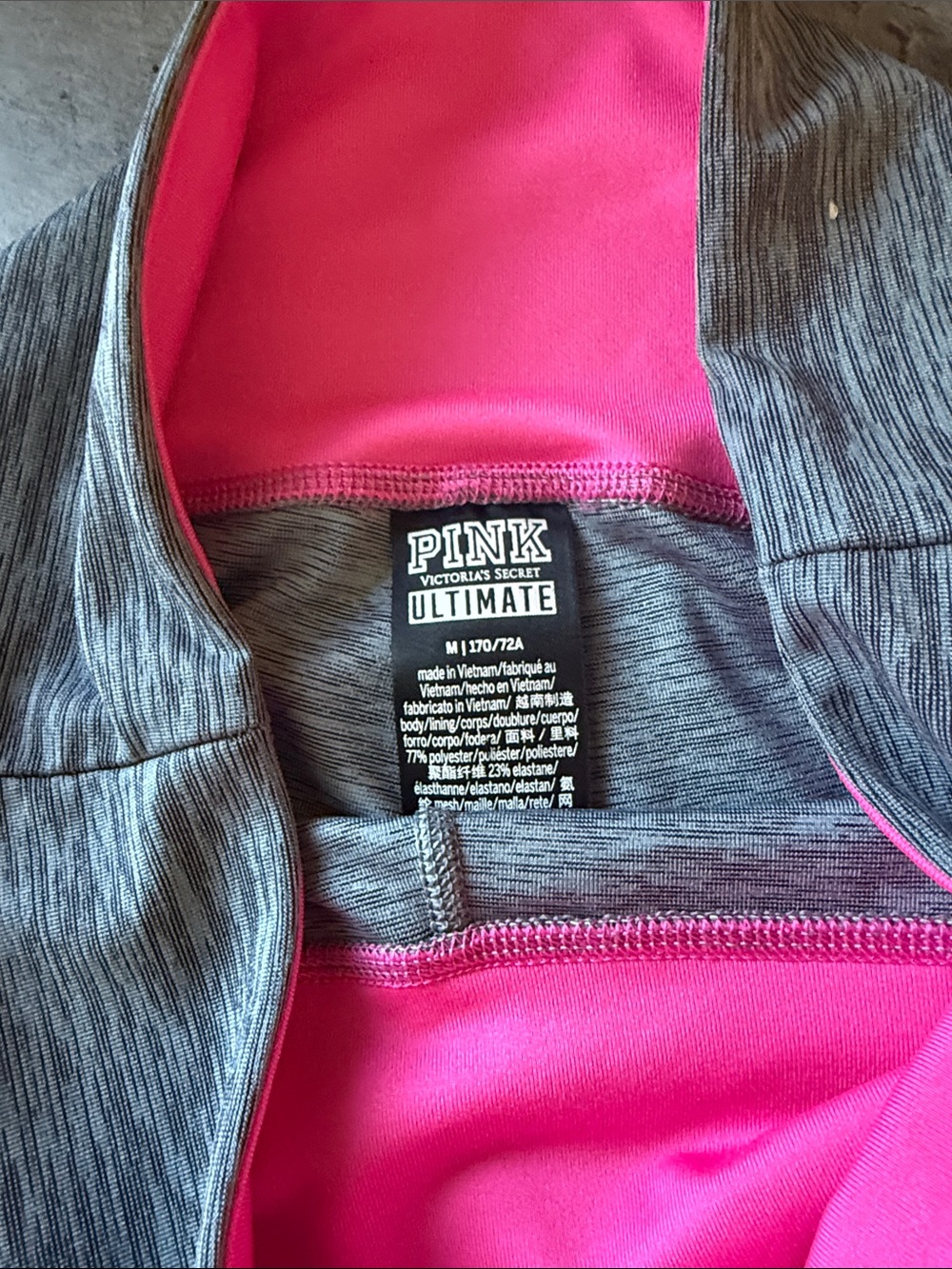 Victoria's Secret Leggings & Top bundle Bright Pink, Black, Gray, Purple - Picture 9 of 11